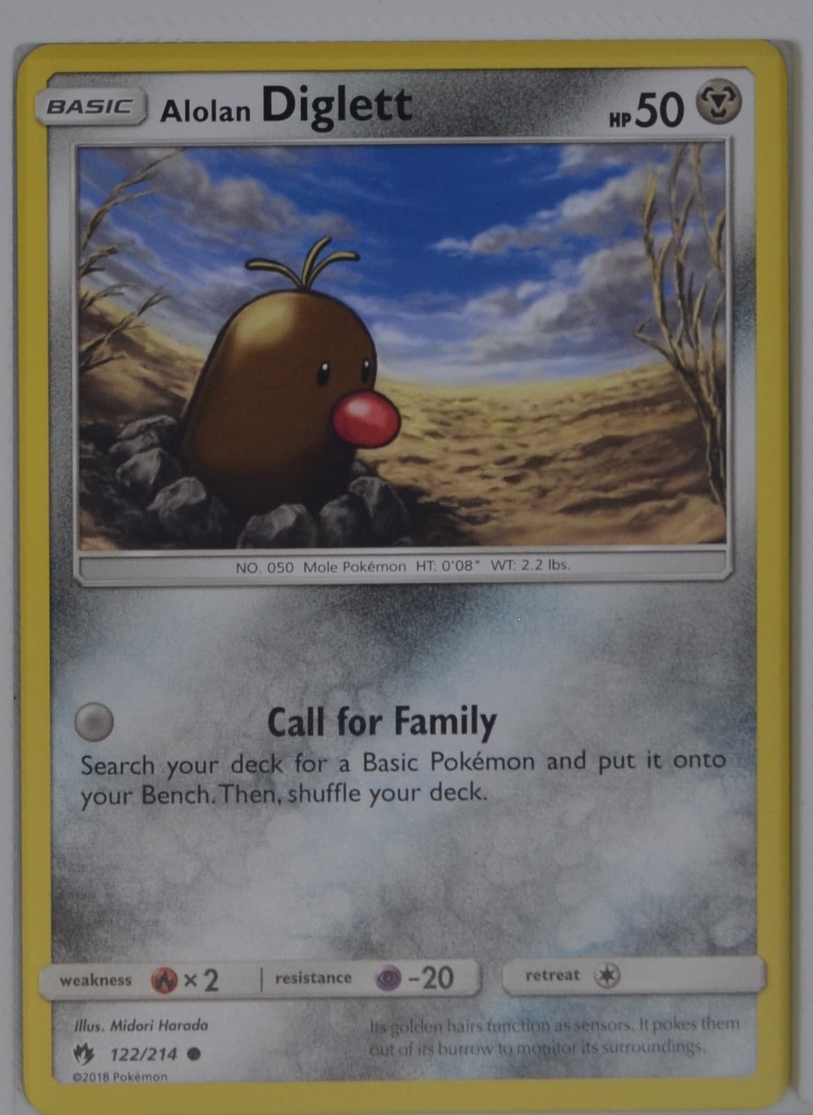 Alolan Diglett 122/214 SM - Lost Thunder Pokemon TCG