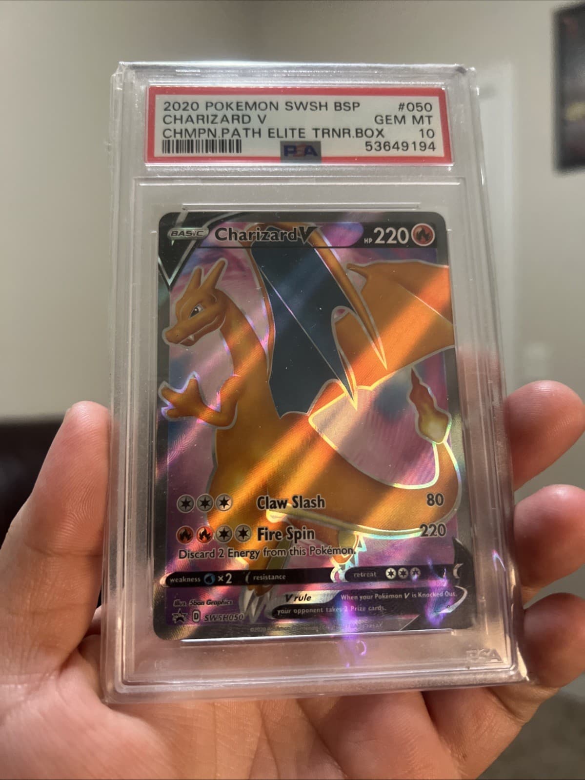 Charizard V SWSH050 SWSH: Sword & Shield Promo Cards Holo PSA 10
