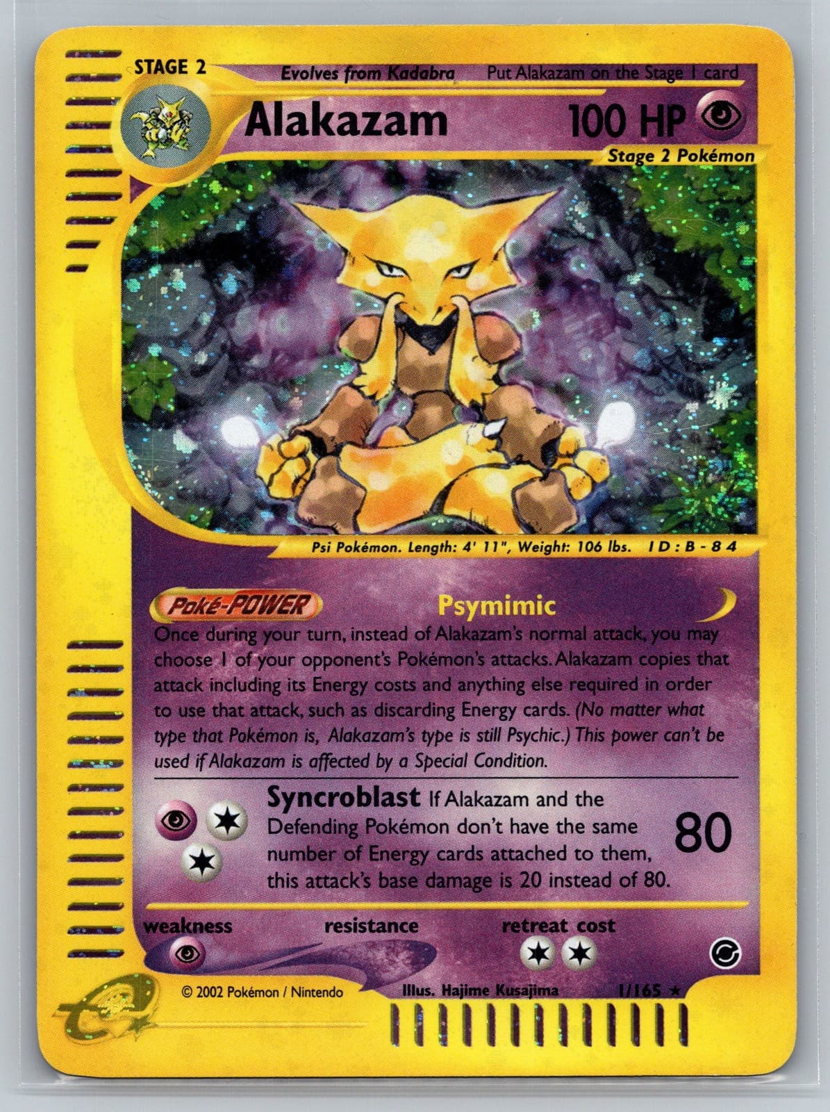 Alakazam (1) #001/165 Holo Rare, Holo Expedition