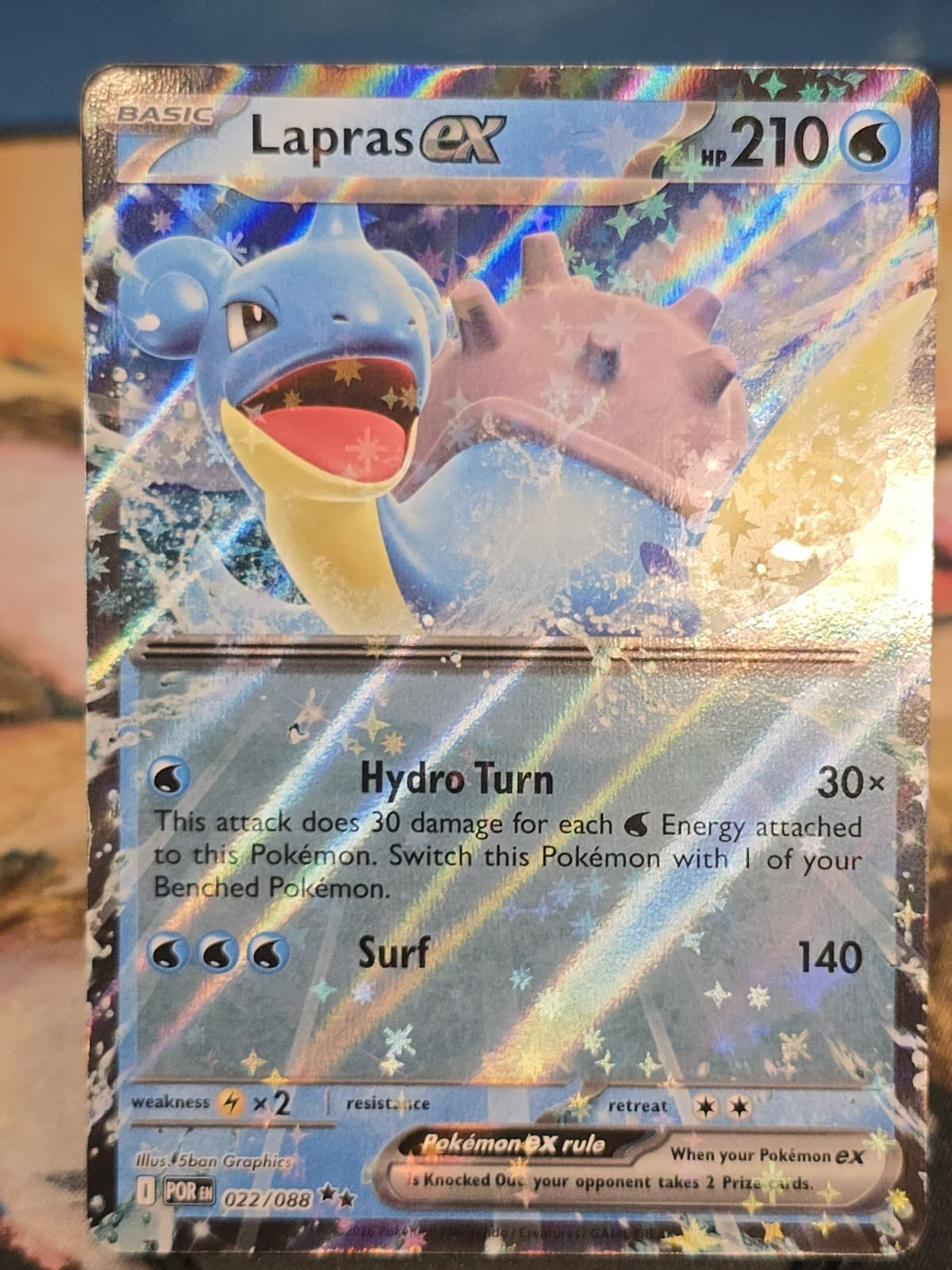 Lapras ex 22/88 Perfect Order Pokemon Card NM