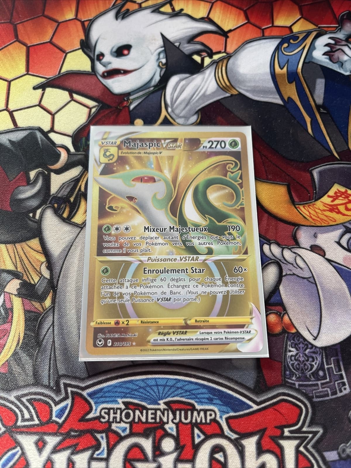 Carte Pokémon Majaspic Vstar Gold 210/195 EB12 Tempête Argentée FR NEUF