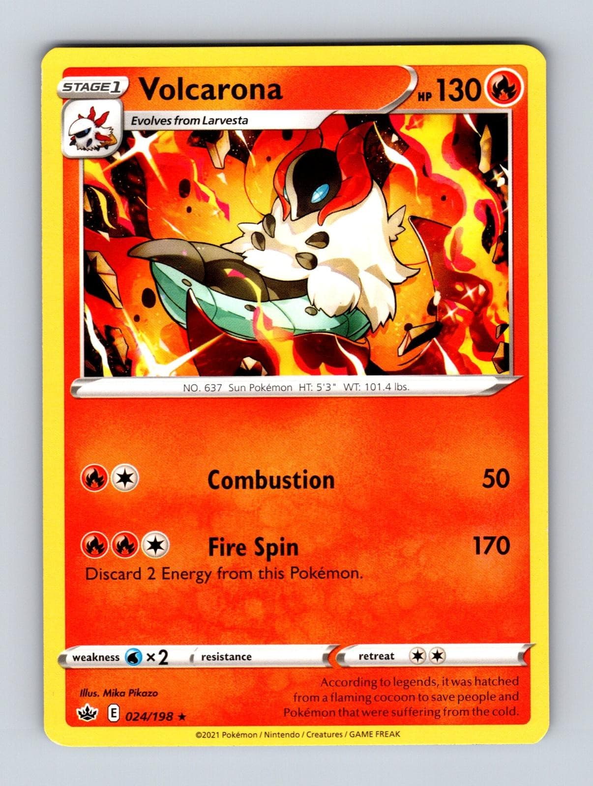 Volcarona 024/198 chilling reign Pokemon Near Mint Rare