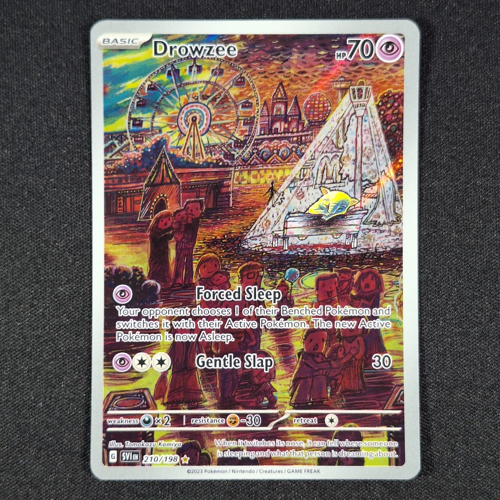 Pokemon TCG Scarlet & Violet Base Set Drowzee 210/198 Illustration Rare LP+