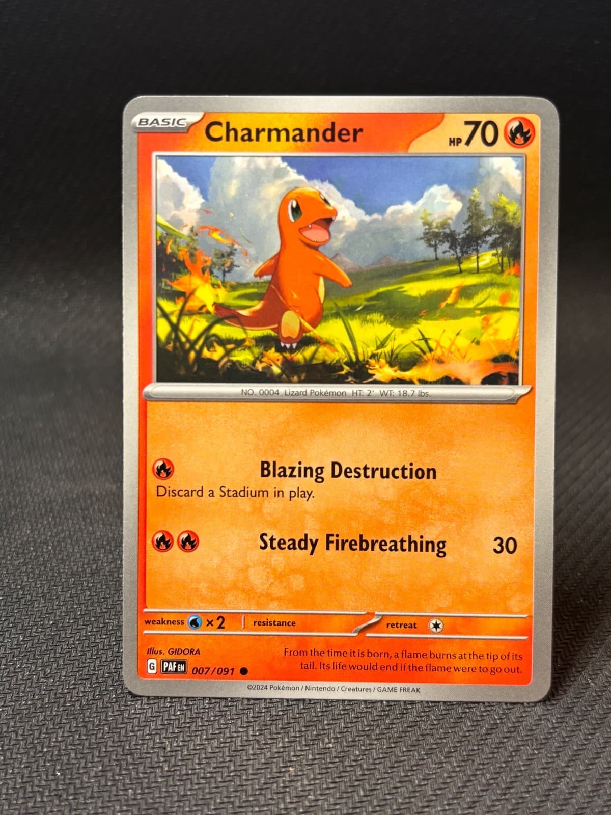 Charmander 007/091 Common Paldean Fates Pokemon Lightly Played