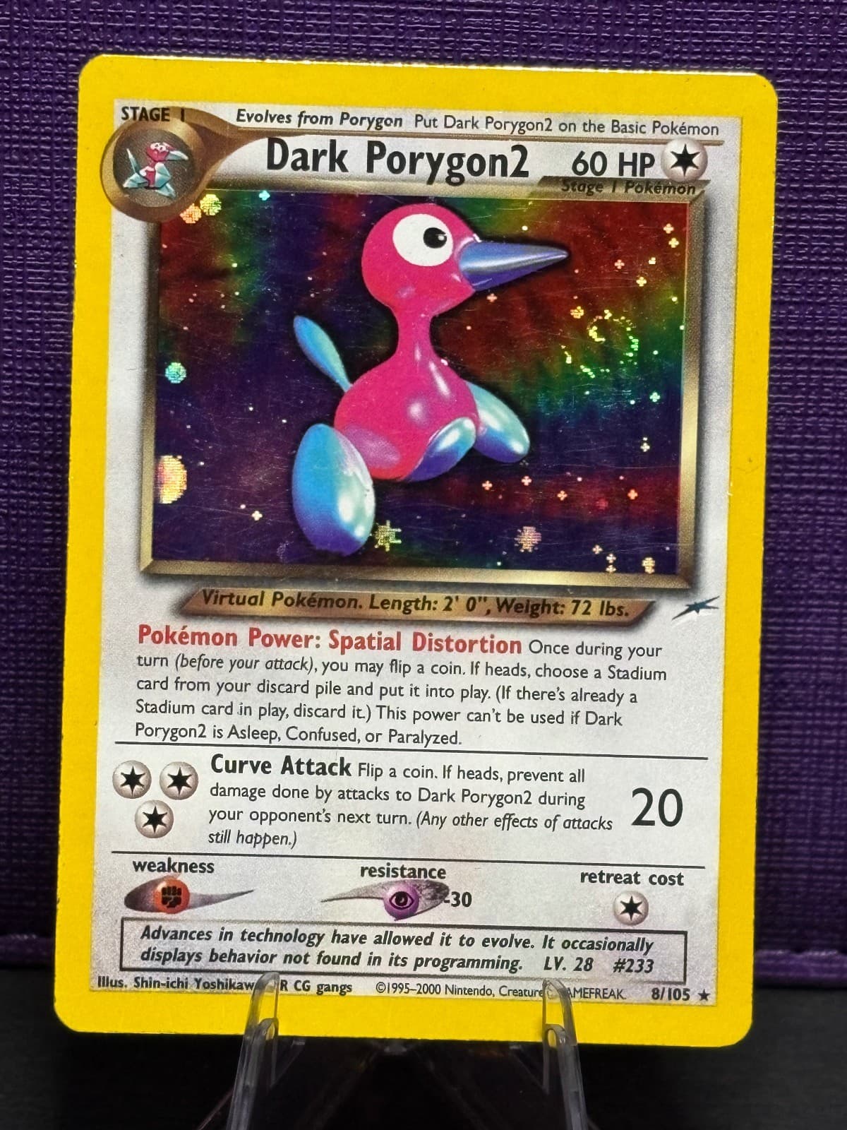 Dark Porygon2 *SWIRL* 8/105 Rare Neo Destiny Pokemon Unlimited Holo MP