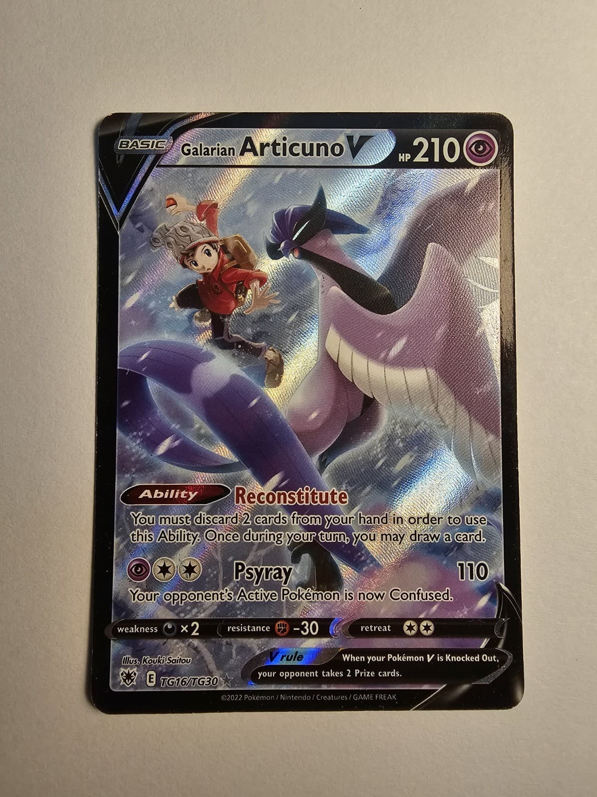 Galarian Articuno V TG16/TG30 Swsh10: Astral Radiance Trainer Gallery Holo