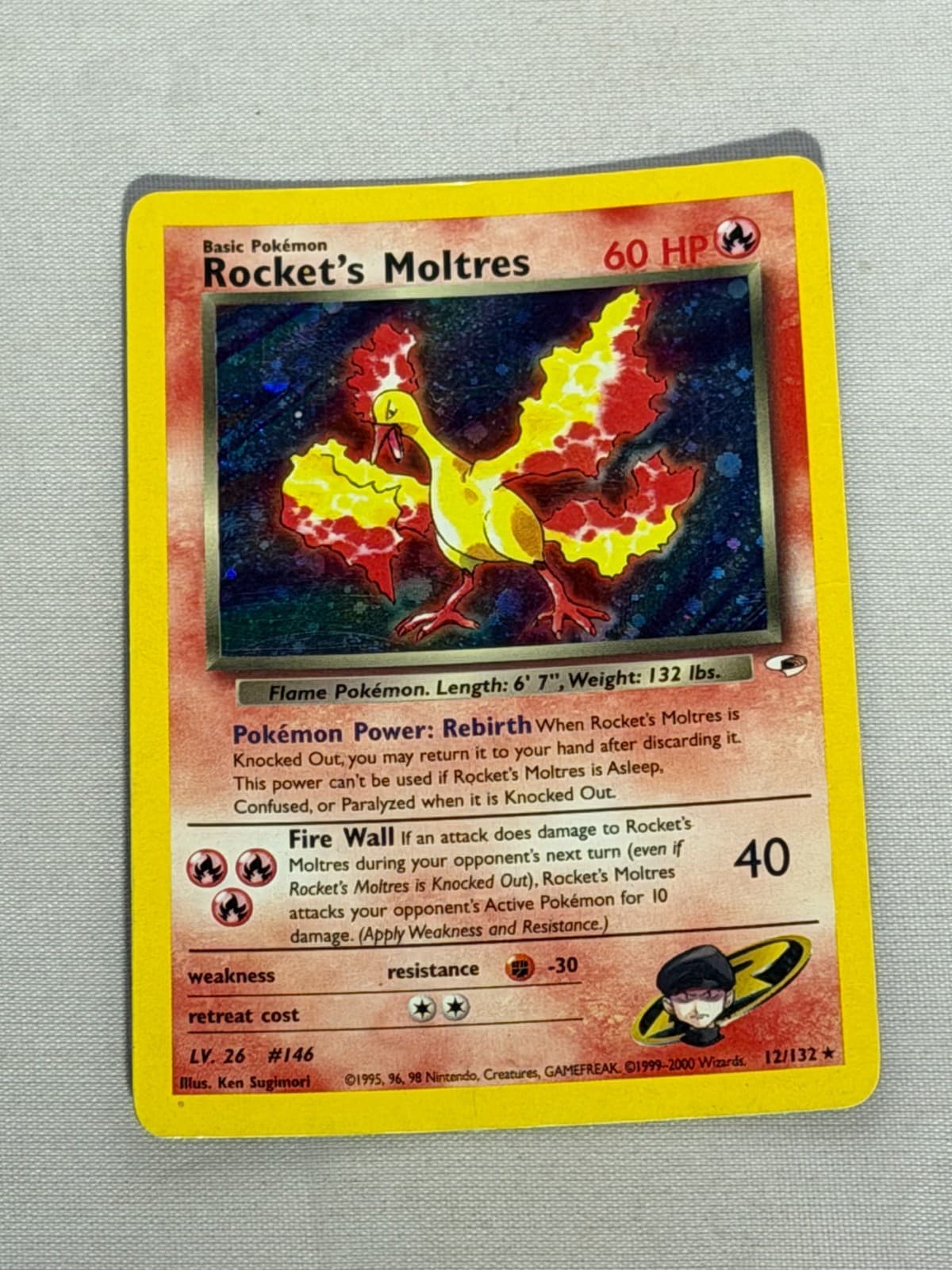 Pokemon Rocket's Moltres Gym Heroes 12/132