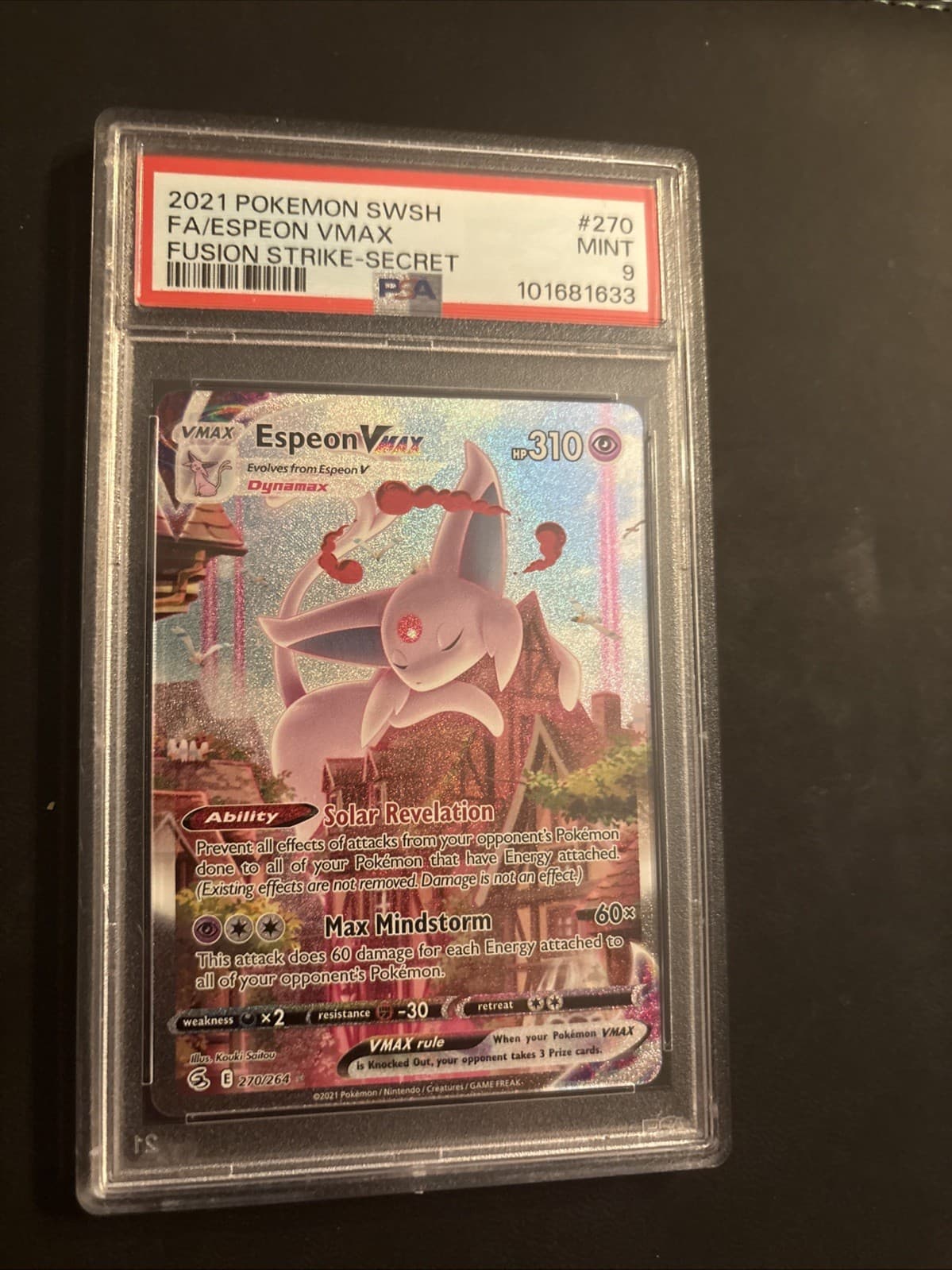 The Pokémon Company Espeon VMAX Fusion Strike Secret Alt Art 270/264 PSA 9