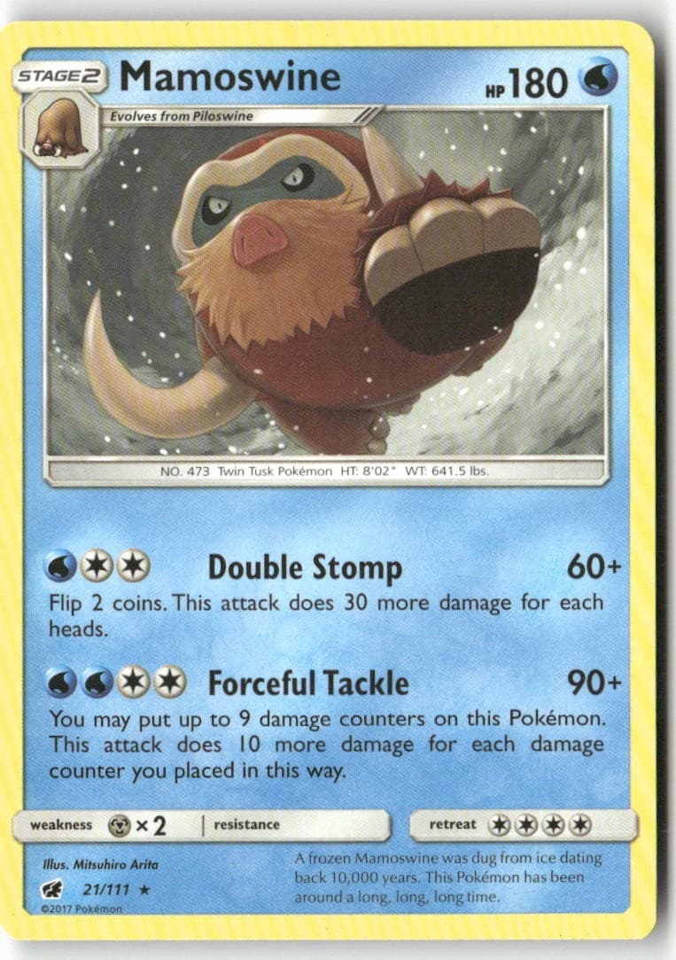 Mamoswine 21/111 Rare Crimson Invasion Pokemon LP