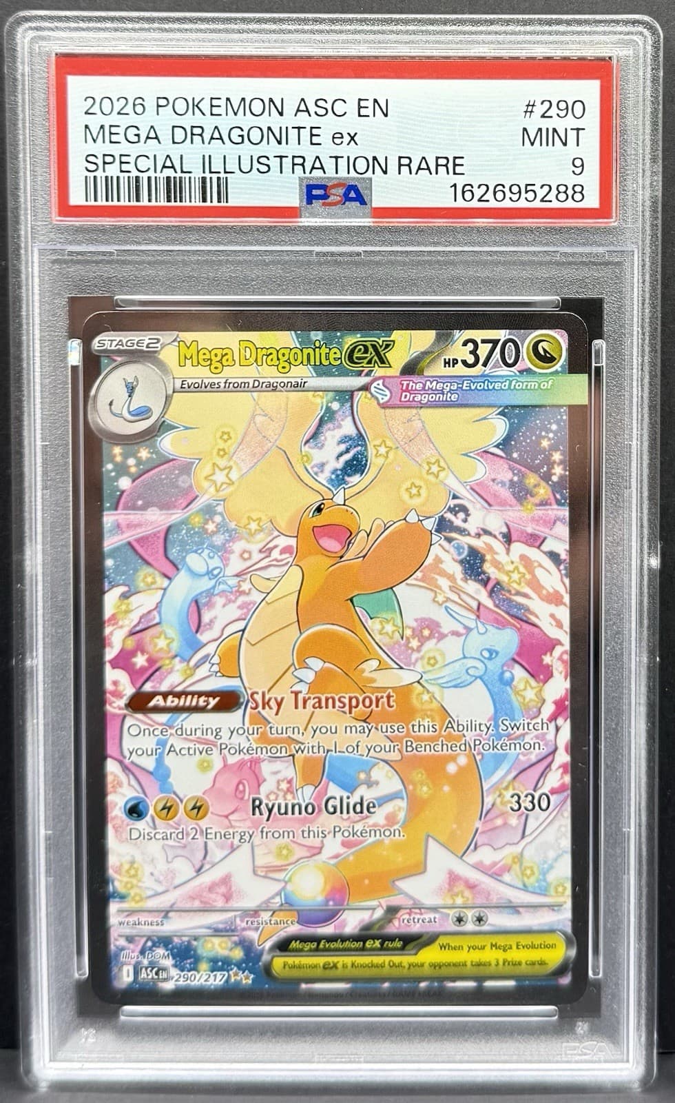 Mega Dragonite Ex SIR 290/217 - Ascended Heroes - PSA 9 - Pokemon TCG