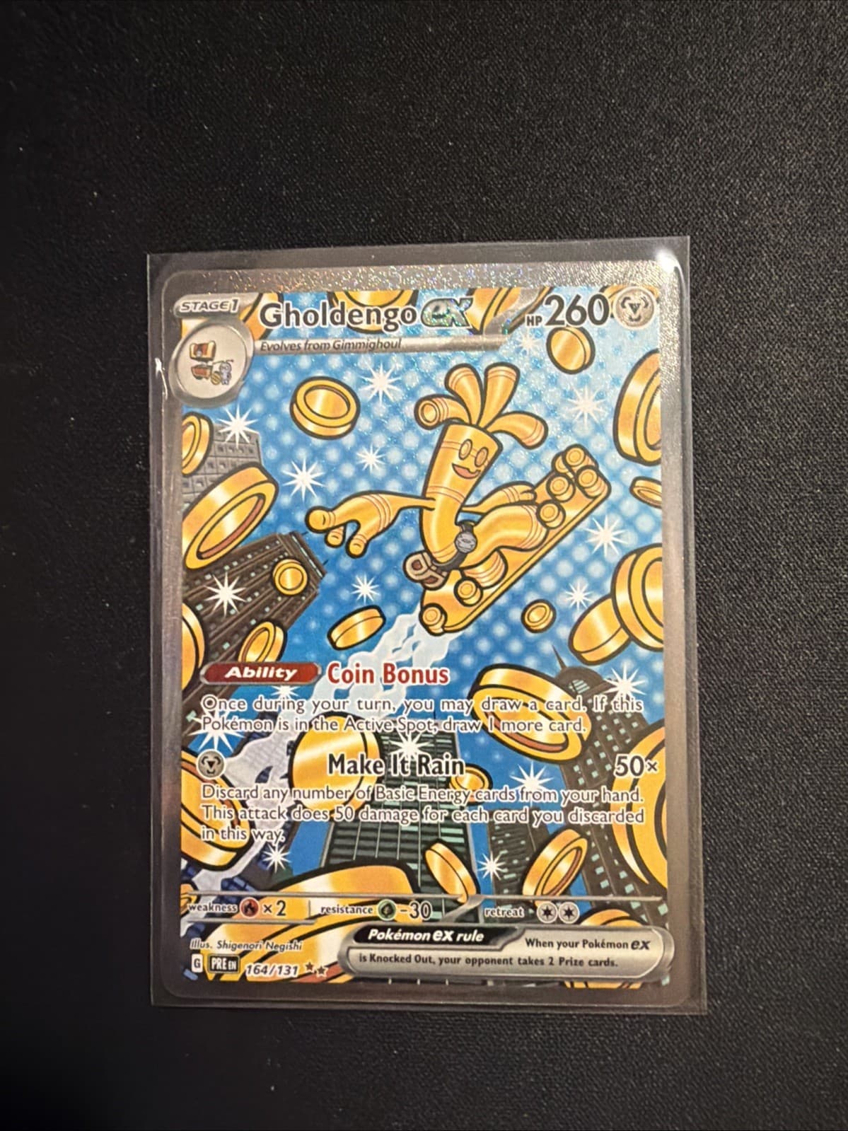 Gholdengo ex 164/131 Sv: Prismatic Evolutions Holo