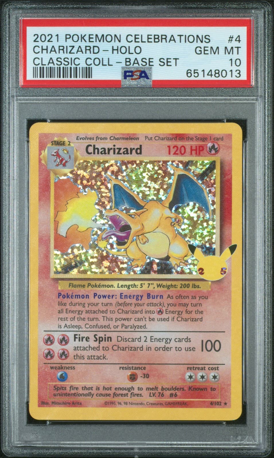 2021 CHARIZARD-HOLO #4 PSA 10