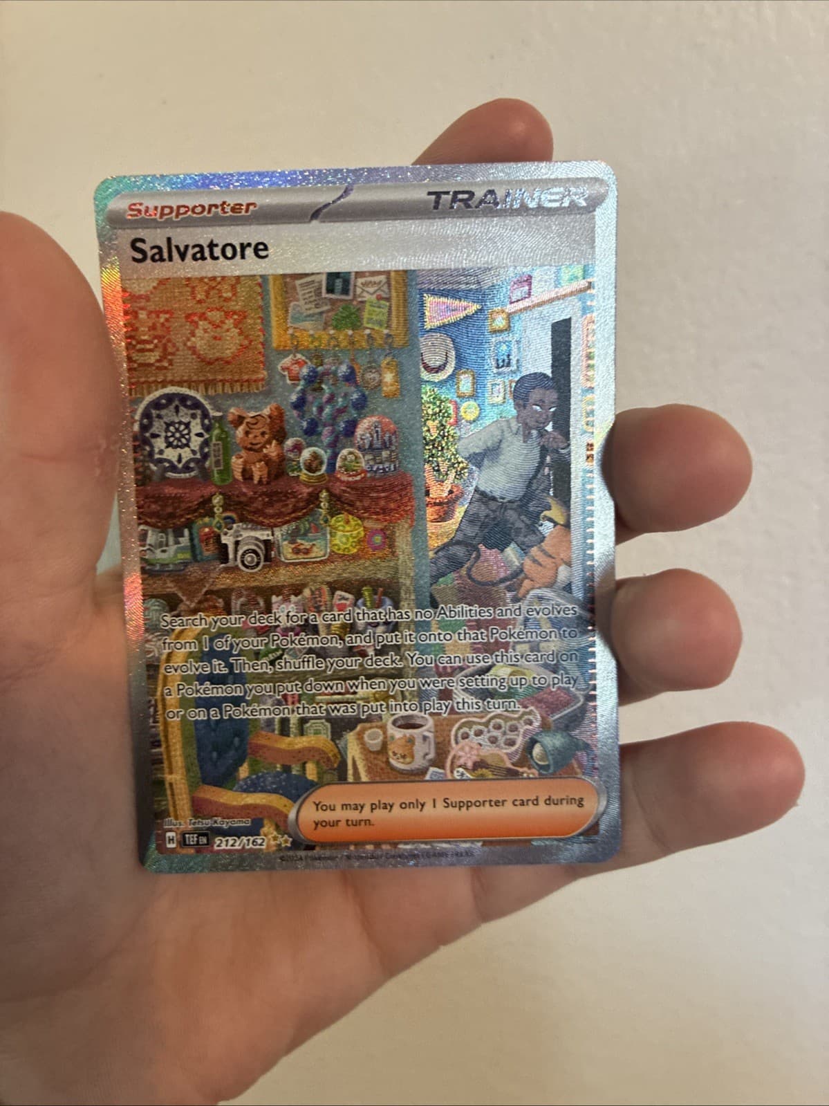 Pokémon TCG Salvatore 212/162 SV05 Temporal Forces Full Art Ultra Rare Holo🤩🤩