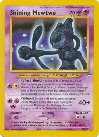 Pokemon Shining Mewtwo 109/105 Holofoil MP Neo Destiny Secret Rare