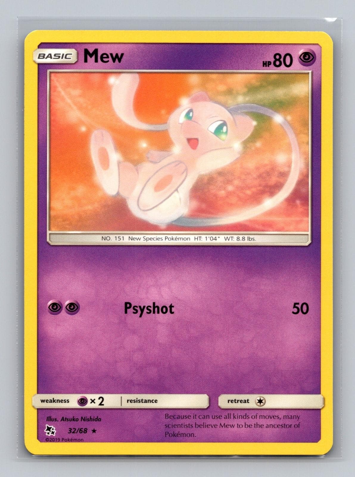 Mew 32/68 Rare Hidden Fates Pokemon Near Mint