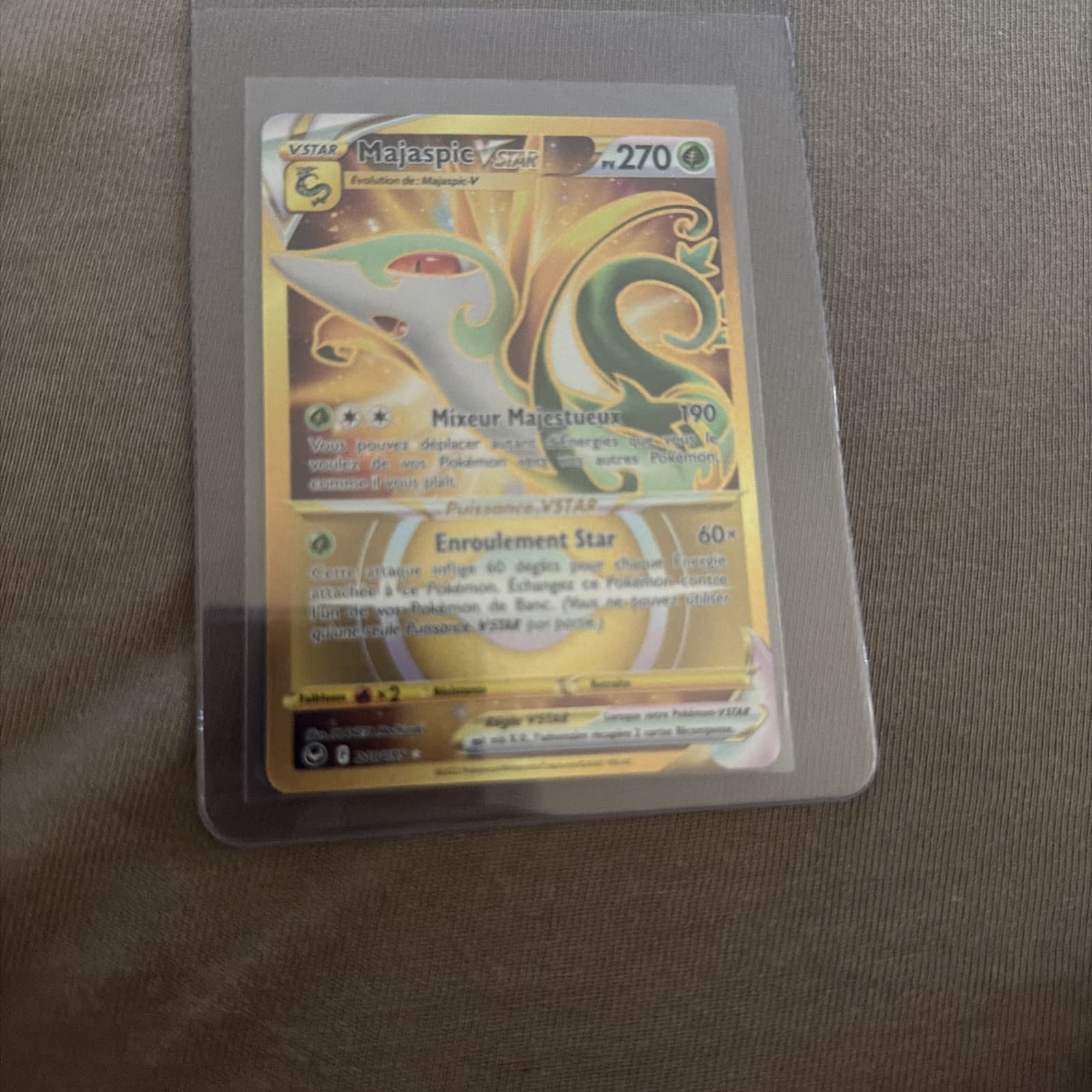 Carte Pokémon Majaspic Vstar 210/195 GOLD Secrète FA EB12 Tempête Argentée NEUF