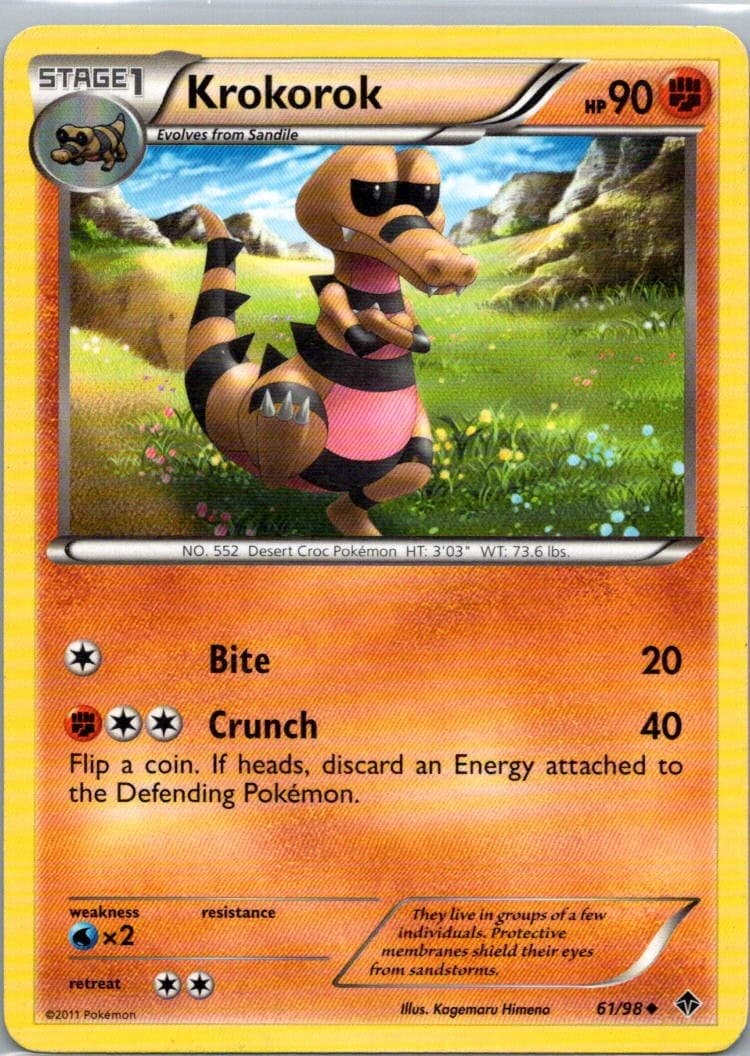Pokemon TCG Krokorok 61/98 Emerging Powers LP