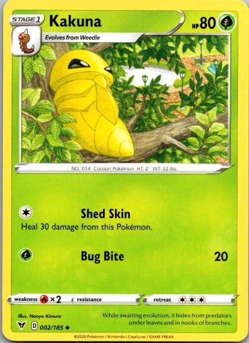 Kakuna 002/185 Uncommon Vivid Voltage Pokemon Near Mint