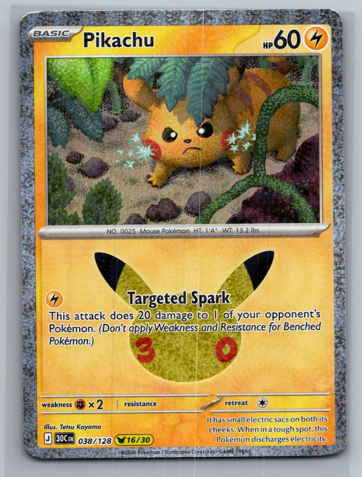 Pikachu #38/128 2026 30th Celebration Pokemon TCG