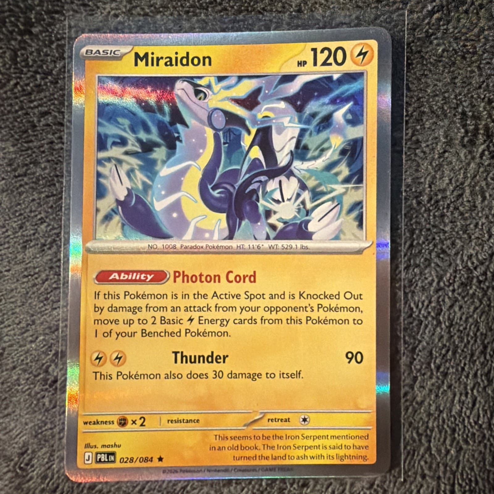 Miraidon 28 Pitch Black Foil - English -  Pokemon TCG