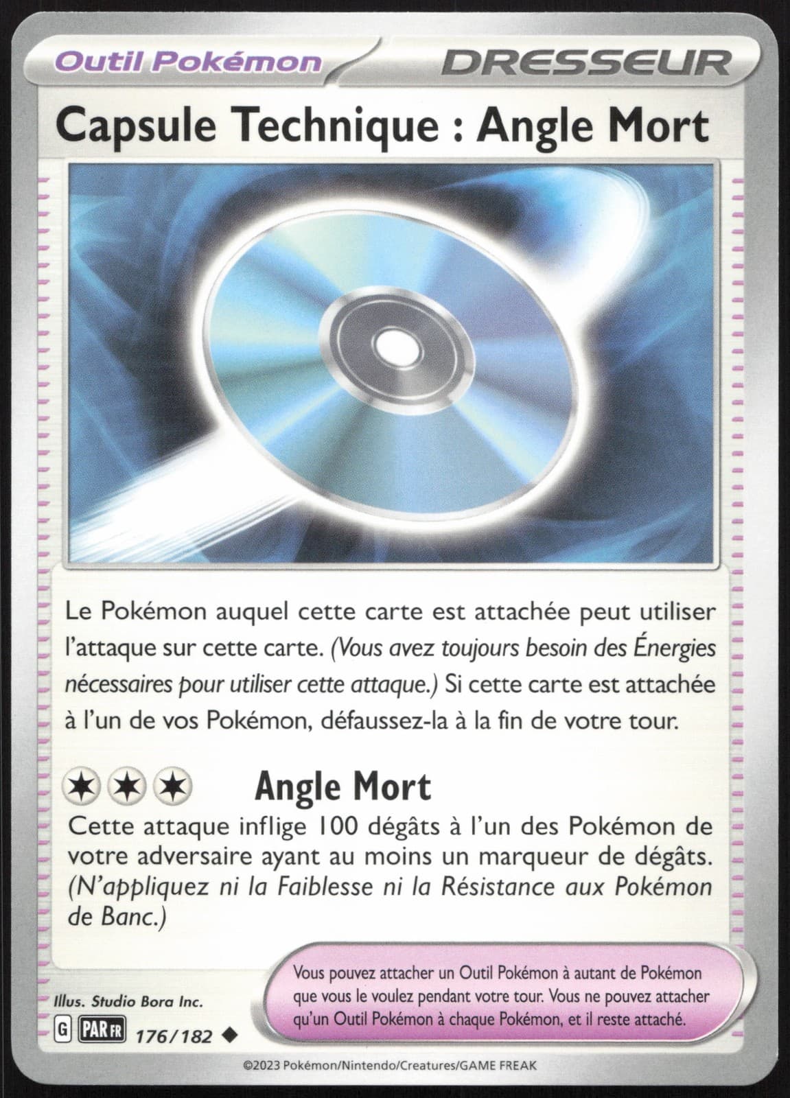 Carte Pokémon Capsule Technique : Angle Mort 176/182 Faille Paradoxe Français