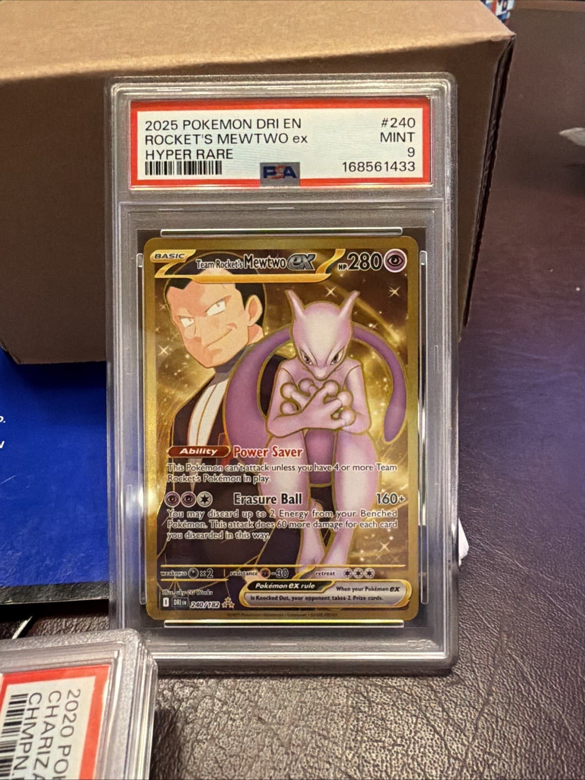 Pokemon SV10 Destined Rivals Team Rocket's Mewtwo ex 240/182 PSA 9 Hyper Rare
