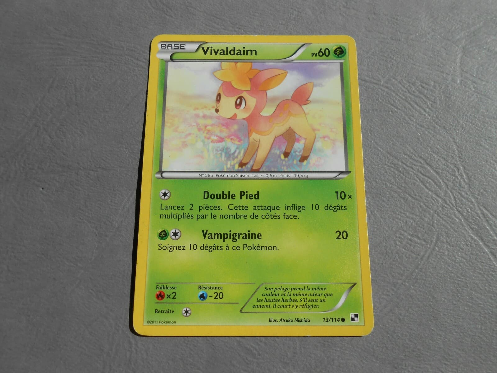 Carte Pokémon Noir & Blanc - 13/114 Vivaldaim PV60 - FR