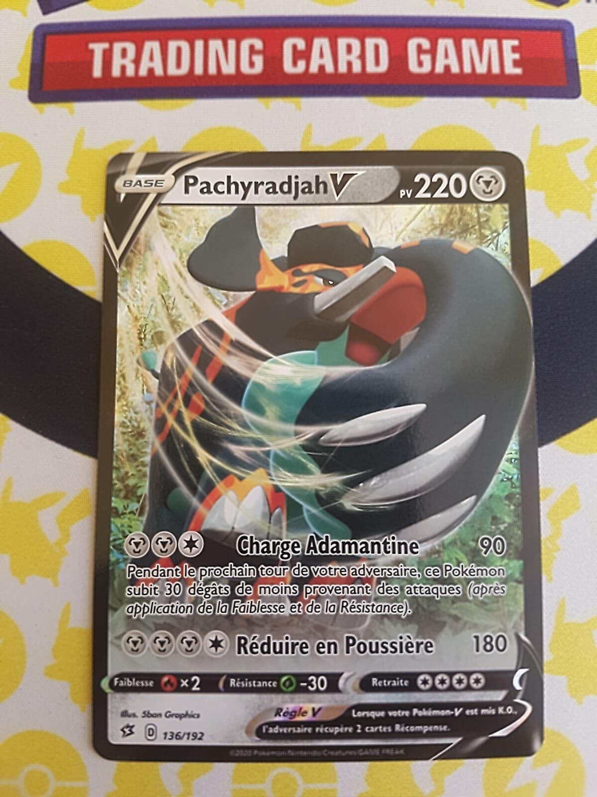 Carte Pokemon Pachyradjah V Clash des Rebelles 136/192 Neuf FR