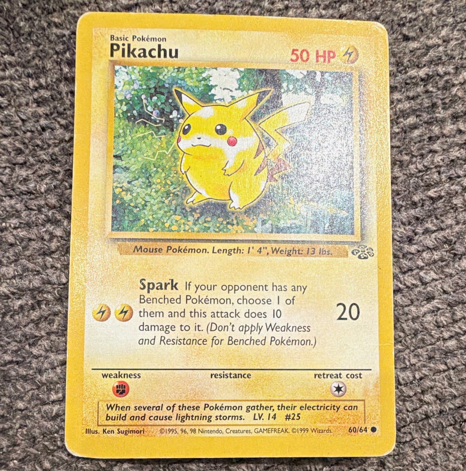 Pokemon TCG Pikachu 60/64 Jungle Unlimited