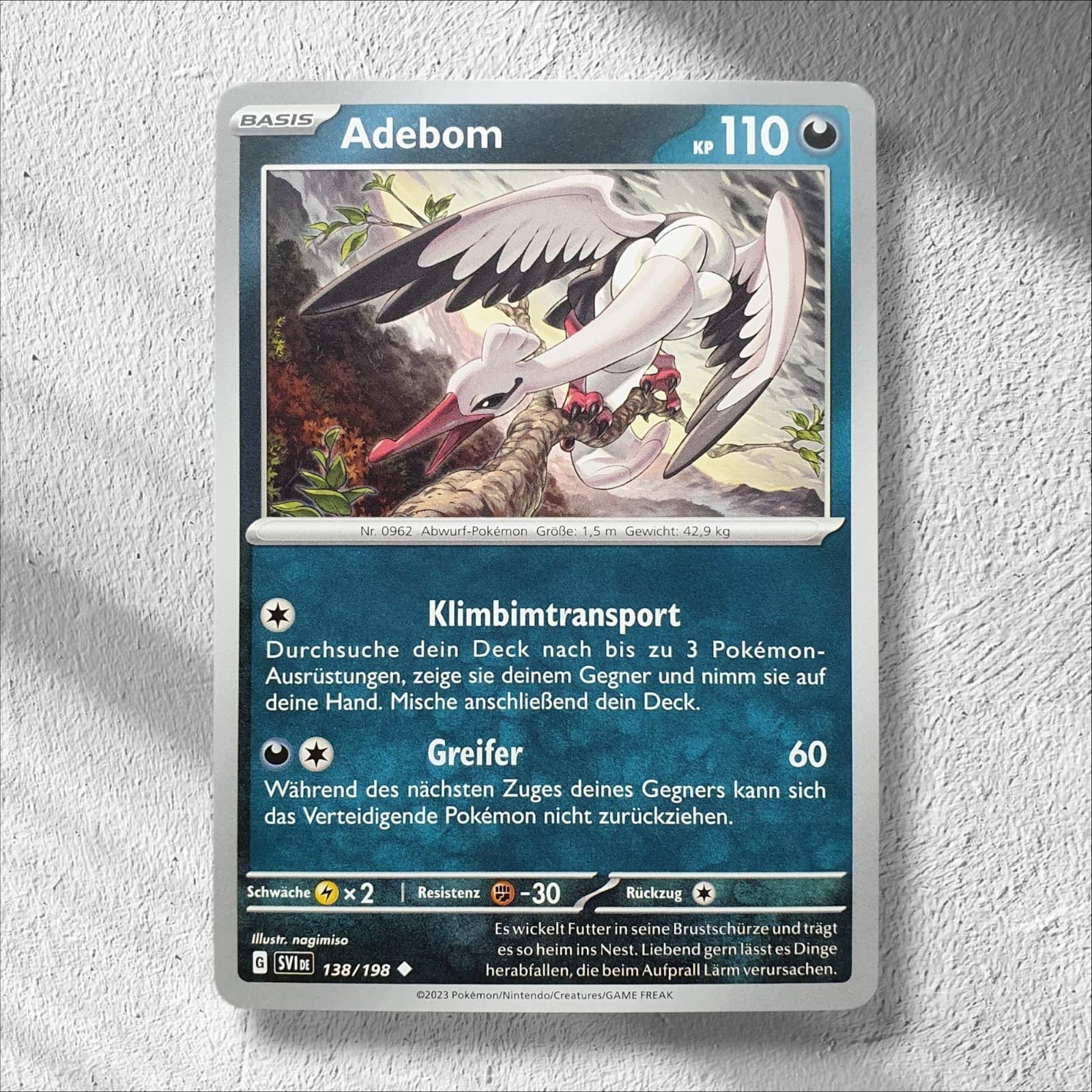 Adebom SVI DE 138/198 Pokemon Karte Karmesin & Purpur Deutsch Booster-Frisch