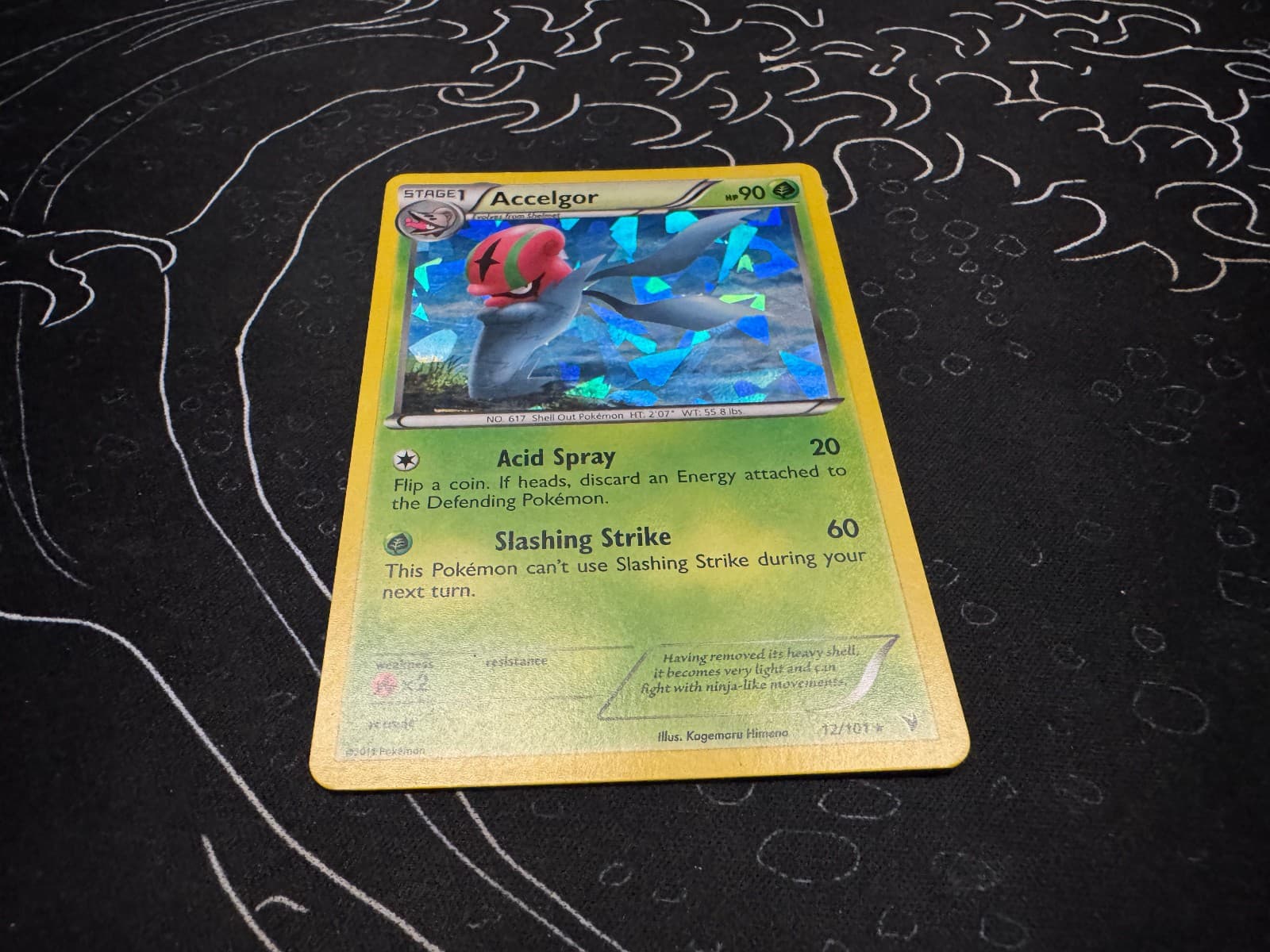 Pokemon TCG Accelgor Noble Victories 12/101 Cracked Ice Holo