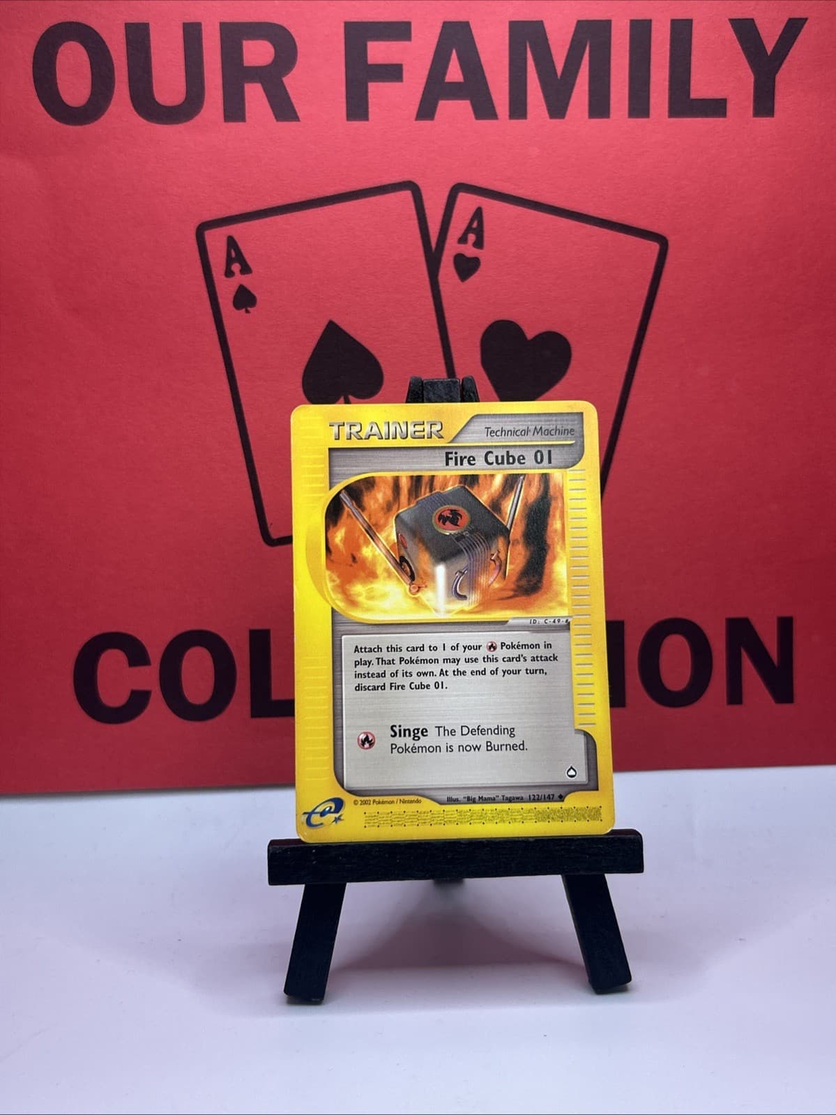 Fire Cube 01 122/147 Aquapolis E-Reader Regular Uncommon 2002 Pokemon Card