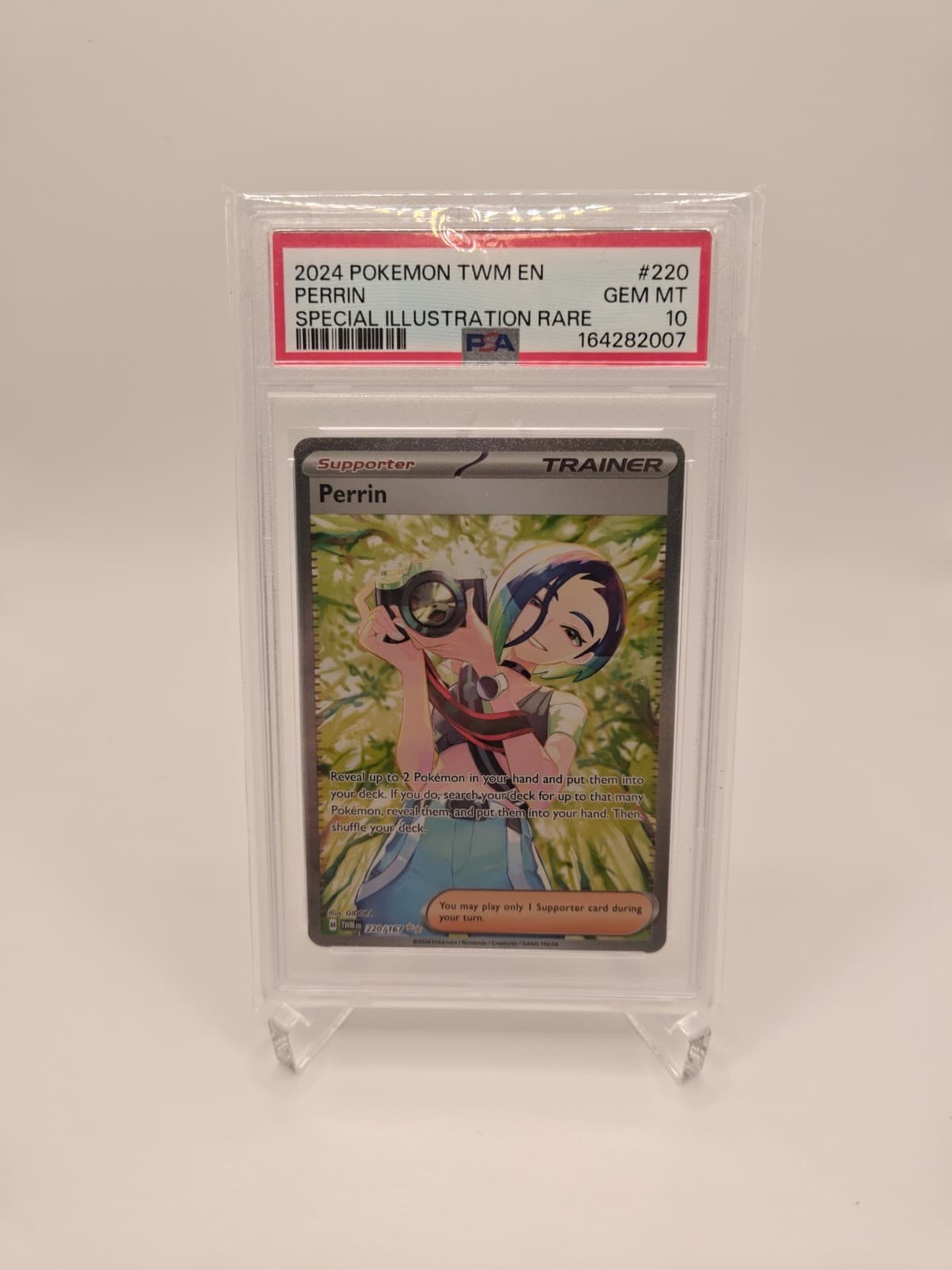 PSA 10 Perrin 220/167 Twilight Masquerade Full Art Trainer Pokemon GEM MINT