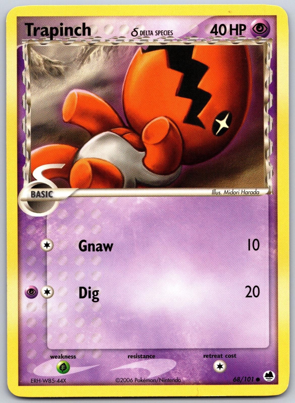Trapinch 68/101 Common Dragon Frontiers Pokemon Near Mint