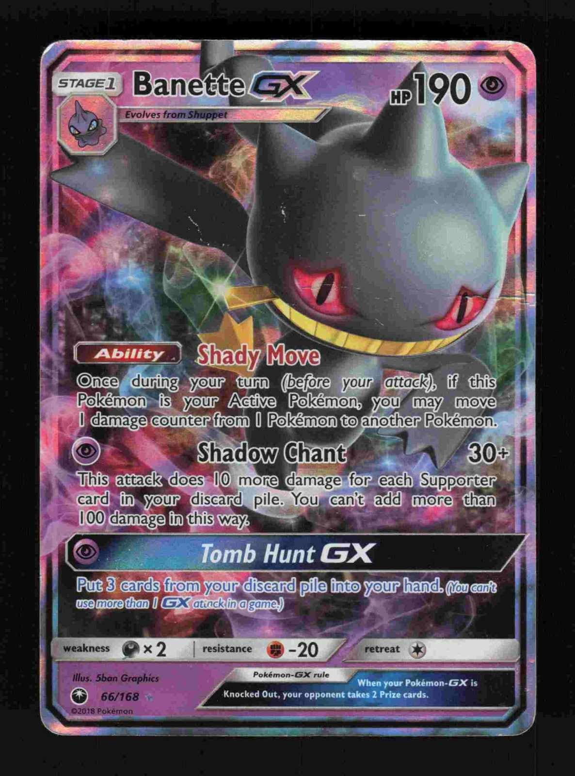 Banette GX - 66/168 - Holo - MP - Celestial Storm - 5ban Graphics