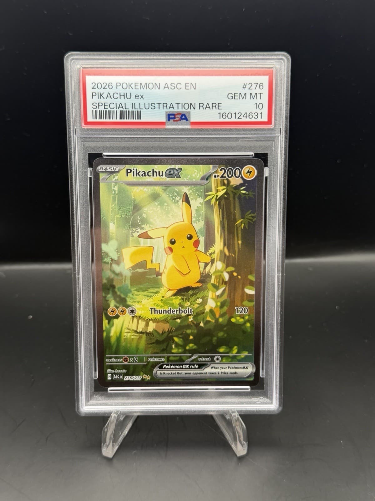 Pokemon 2026 Pikachu ex 276/217 SIR Ascended Heroes GEM MINT PSA 10