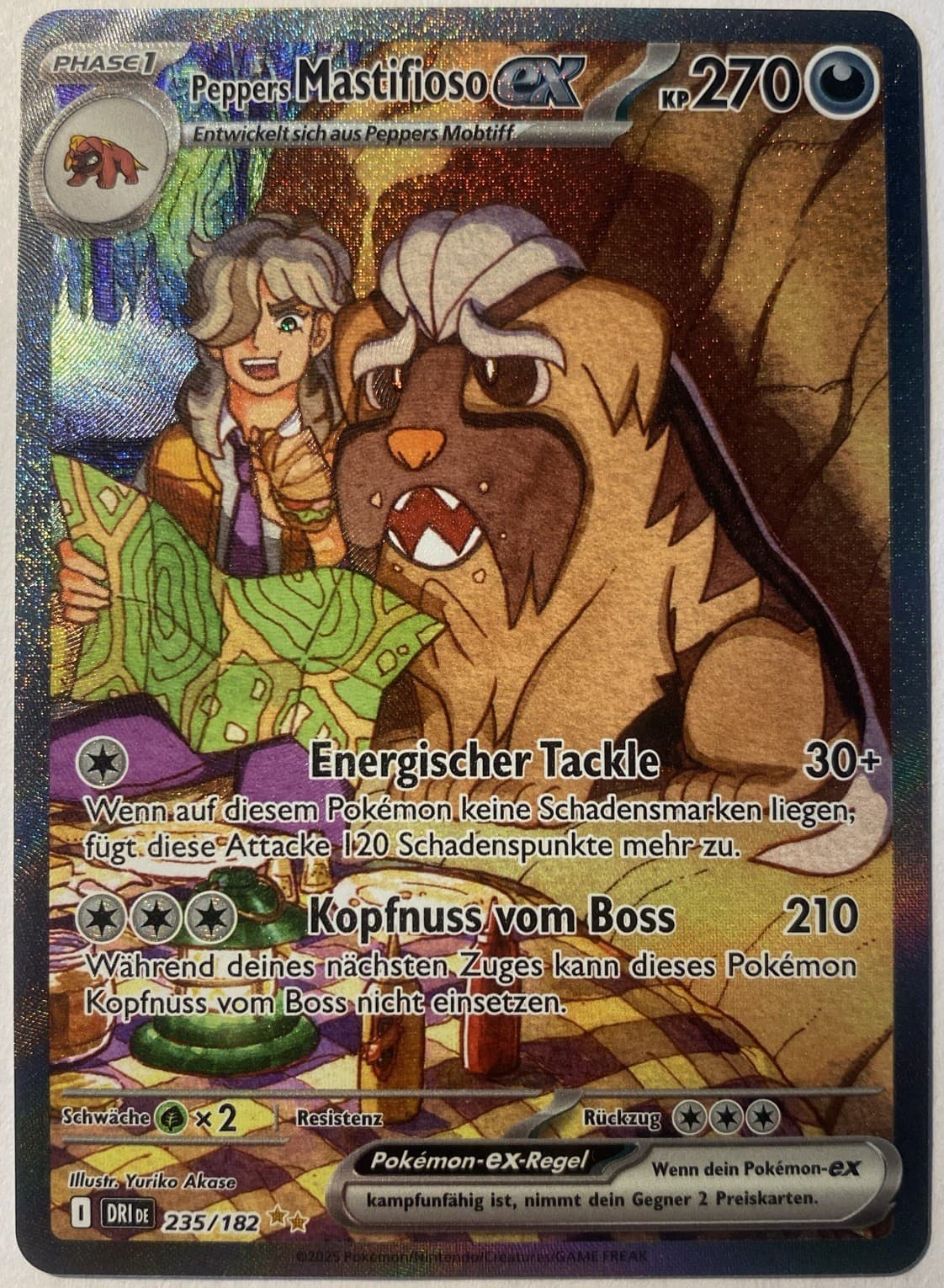 Pokemon Peppers Mastifioso ex SIR | Deutsch 235/182 Ewige Rivalen | Near Mint