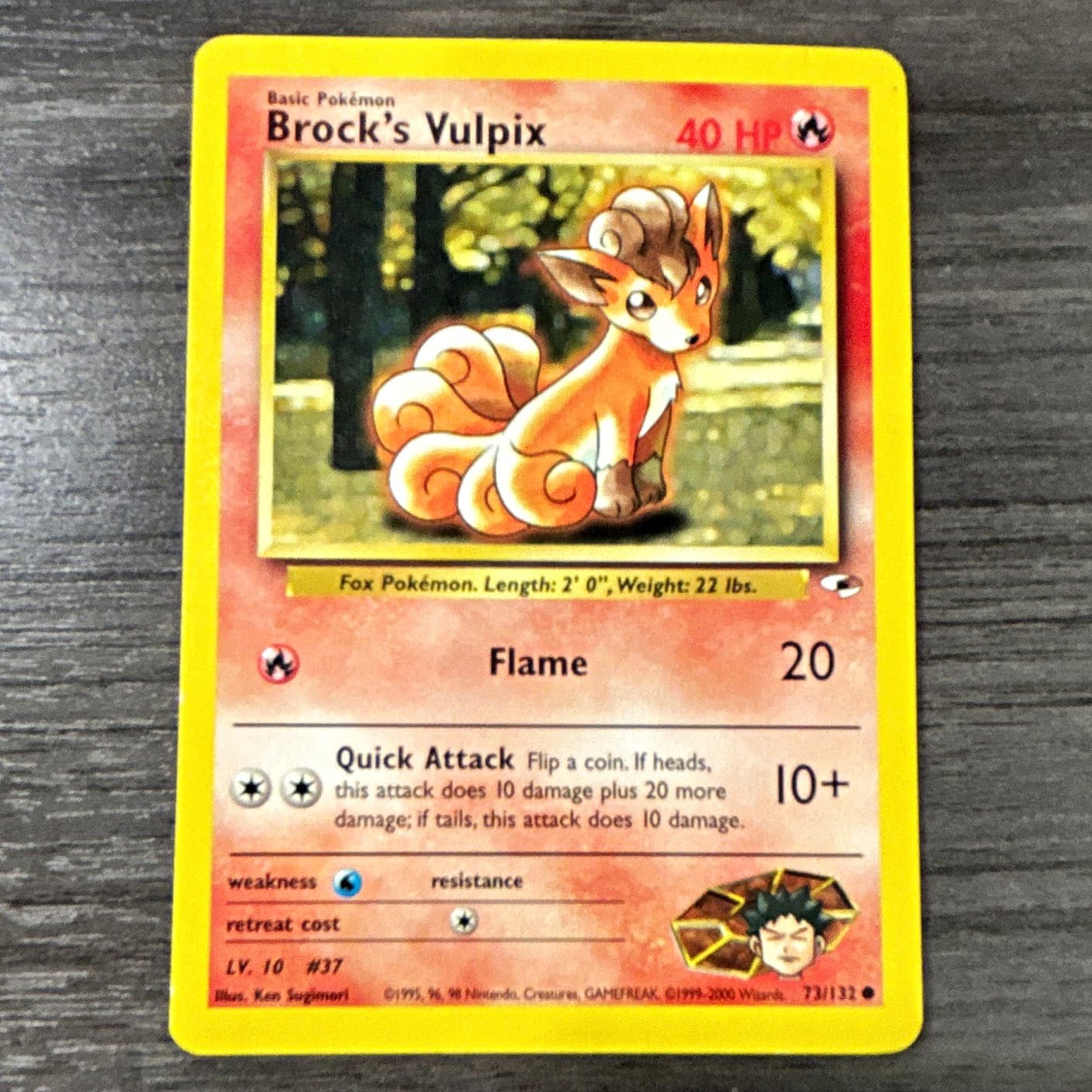 Nintendo Brock's Vulpix 73/132 Gym Heroes Common Regular EN 2000 40HP