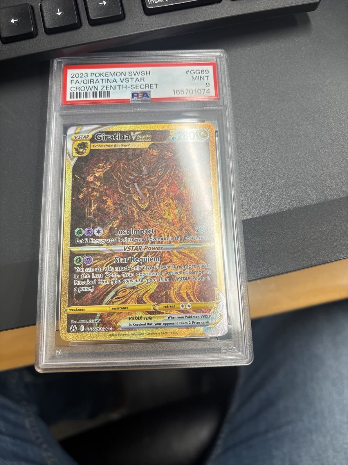 Giratina VSTAR (Secret) GG69/GG70 SWSH: Crown Zenith: Galarian Gallery PSA 9