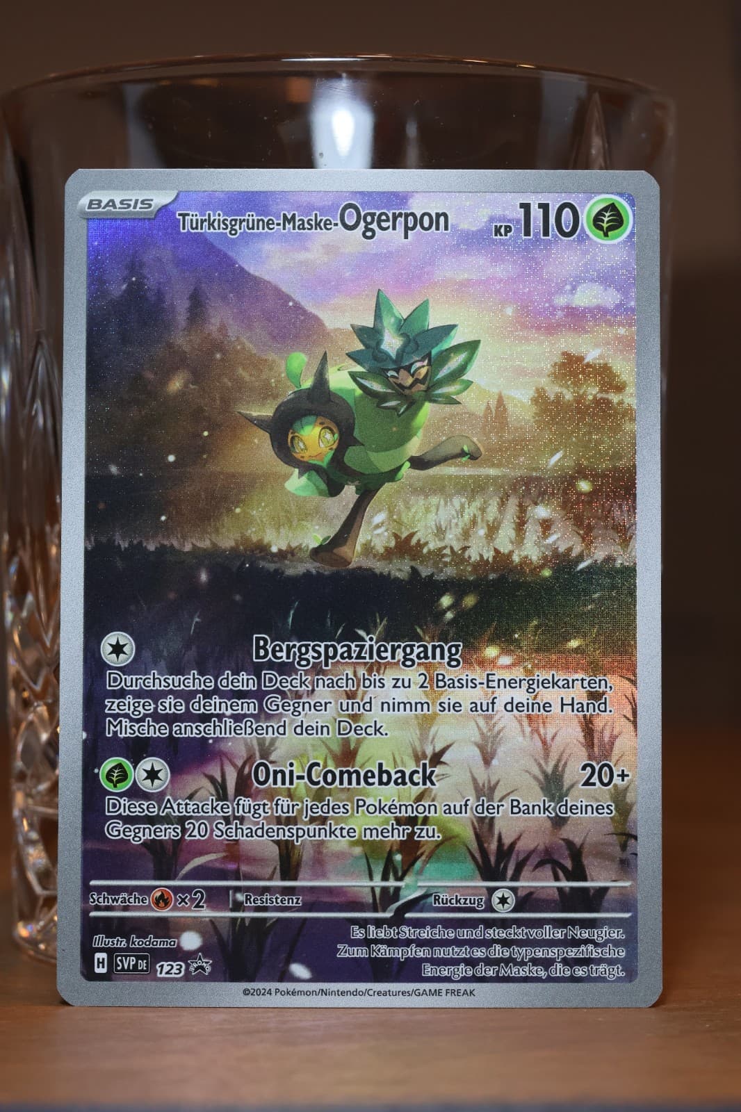 Pokemon Türkisgrüne Maske Ogerpon SVP 123 Black Star Promo NM Deutsch 