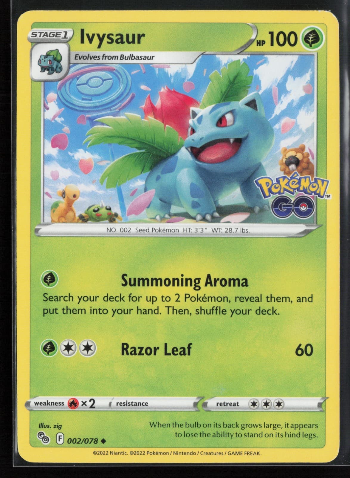 Ivysaur 2/78 - Pokemon Go - PTCG - NM