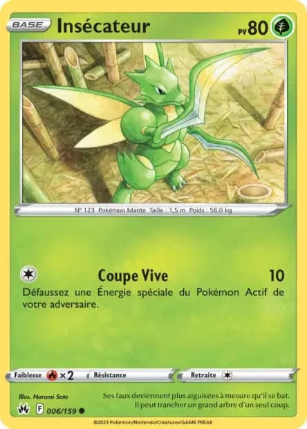 Carte Pokémon Insécateur 6/159 EB12.5 EB12,5 Epée Bouclier Zenith Supreme NEUVE