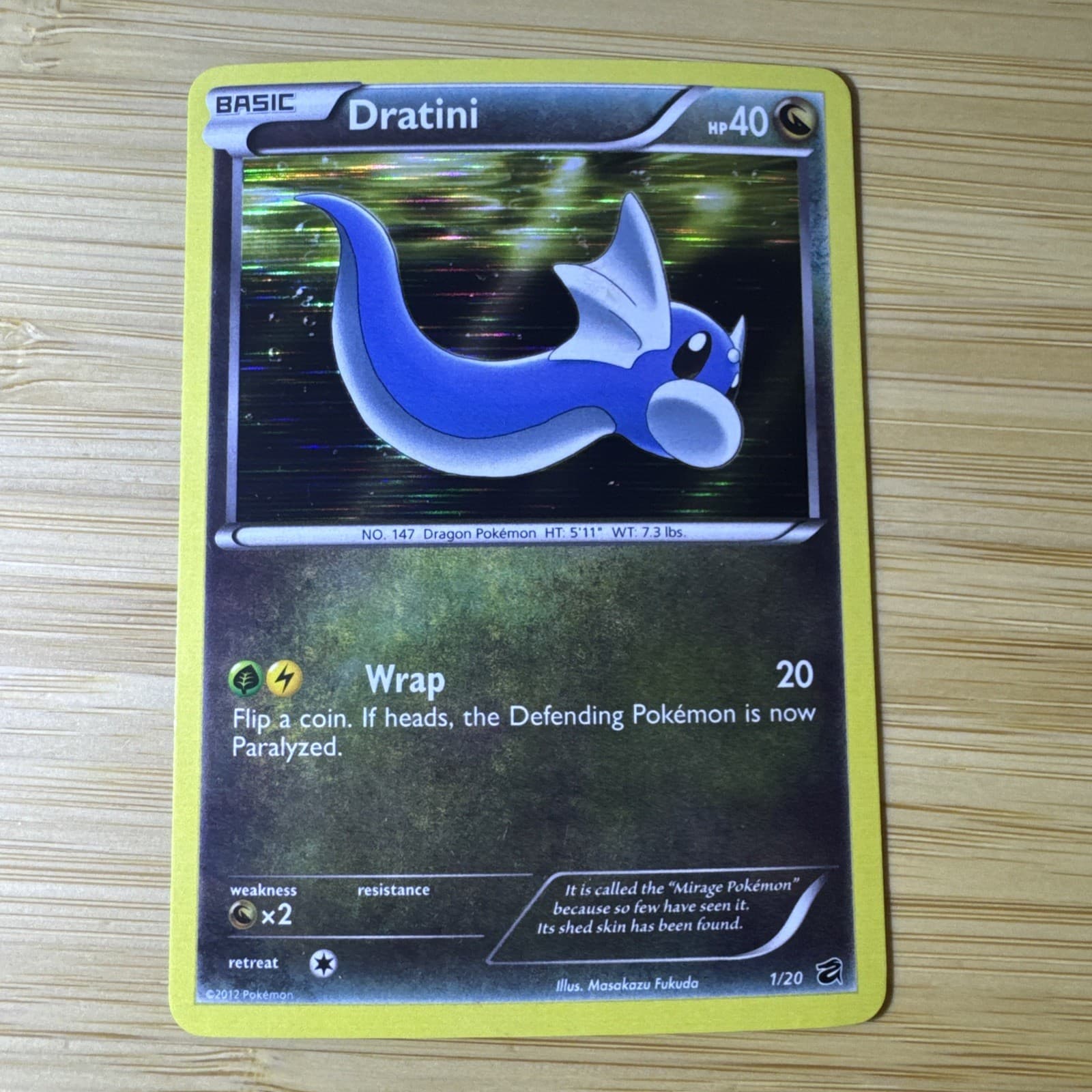 Dratini 1/20 Dragon Vault Holo Pokemon LP
