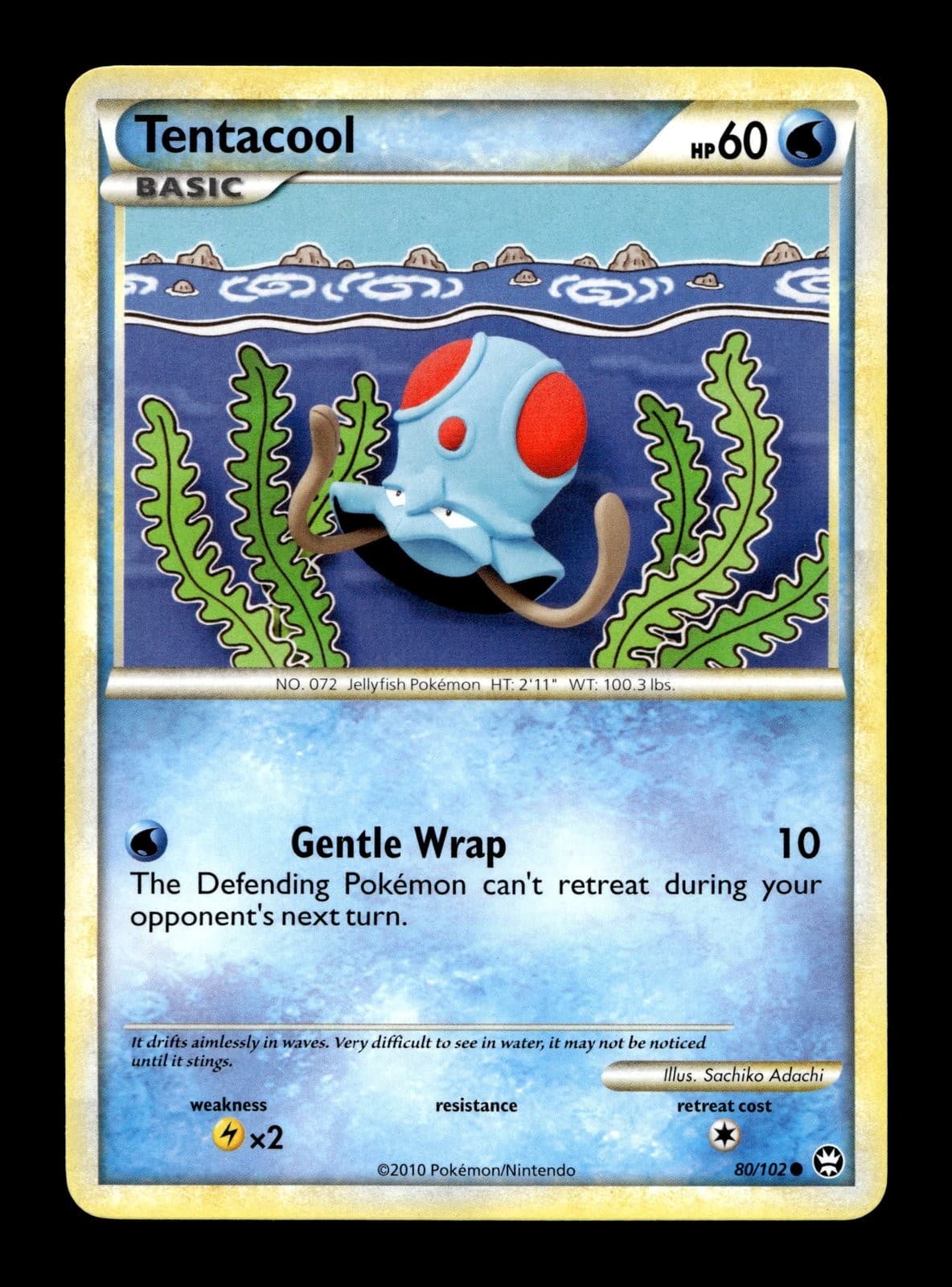 Tentacool Triumphant #80 (2010) Common NM Pokemon