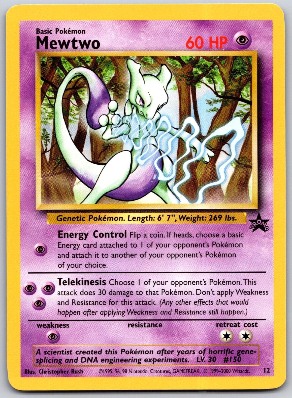 Mewtwo 12 Pokemon Wizards Black Star Promos Near Mint