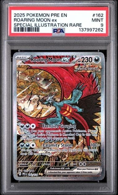 PSA 9 Roaring Moon ex 162/131 Sv: Prismatic Evolutions Holo