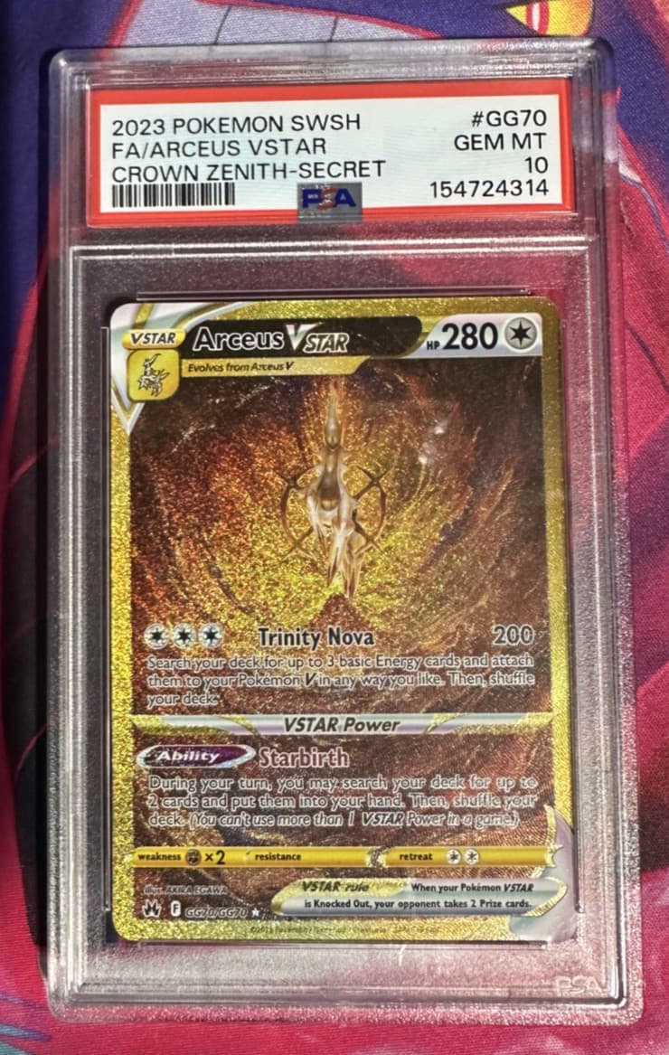 Arceus VSTAR Crown Zenith GG70/GG70 English PSA Graded 10 Pokemon