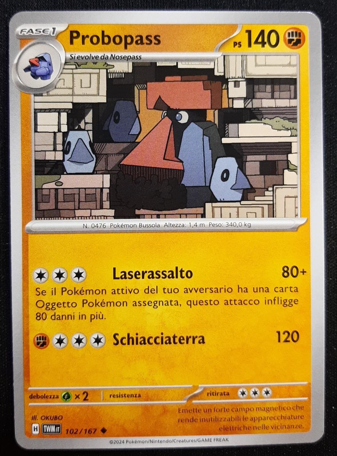 PROBOPASS 102/167  in Italiano POKEMON Crepuscolo Mascherato