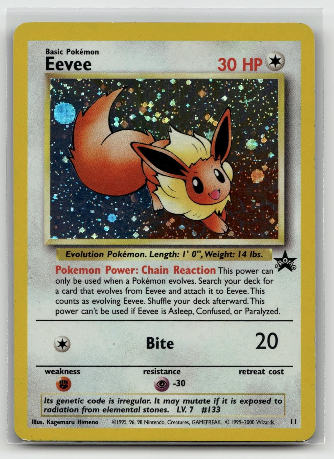 Eevee - Wizards Black Star Promos 11 - Promo - LP - Holo Pokemon