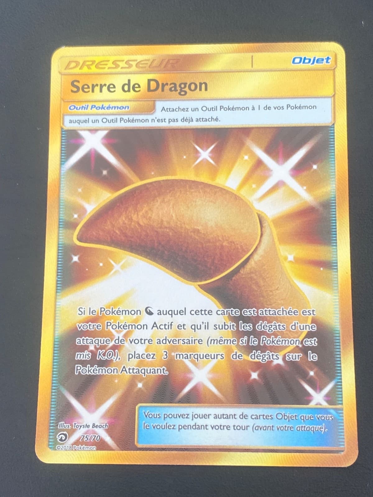 CARTE POKEMON SERRE DE DRAGON 75/70 FR SECRÈTE RARE SL MAJESTÉ DES DRAGONS -NEUF